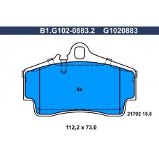 B1.G102-0883.2 GALFER Комплект гальмівних колодок дисковий гальм