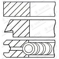 08-432200-00 GOETZE ENGINE Комплект поршневих кілець
