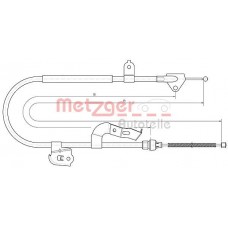 10.4510 METZGER Тросик, cтояночный тормоз