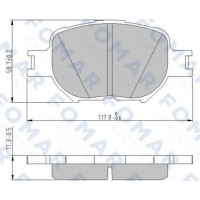 FO 814681 FOMAR Friction Комплект гальмівних колодок дисковий гальм