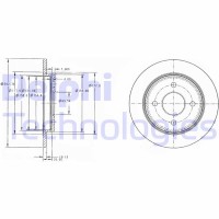 BG3054 DELPHI Гальмівний диск