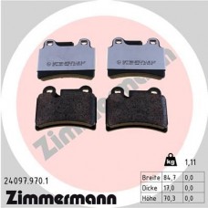 24097.970.1 ZIMMERMANN Комплект гальмівних колодок дисковий гальм