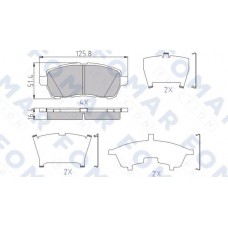 FO 958581 FOMAR Friction Комплект гальмівних колодок дисковий гальм