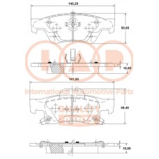 704-10052 IAP QUALITY PARTS Комплект гальмівних колодок дисковий гальм