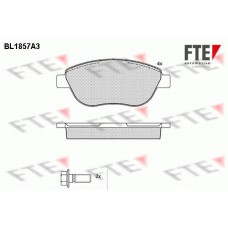 BL1857A3 FTE Комплект гальмівних колодок дисковий гальм