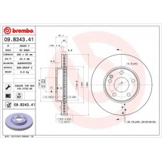 09.B343.41 BREMBO Гальмівний диск