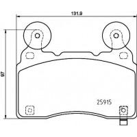 8DB 355 039-481 HELLA Комплект гальмівних колодок дисковий гальм