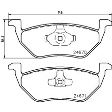 8DB 355 030-341 HELLA Комплект гальмівних колодок дисковий гальм