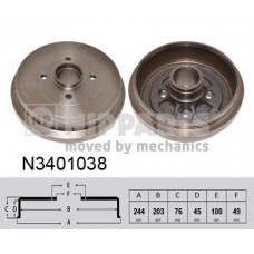 N3401038 NIPPARTS Гальмівний барабан