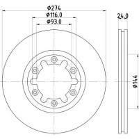 8DD 355 111-741 HELLA PAGID Гальмівний диск