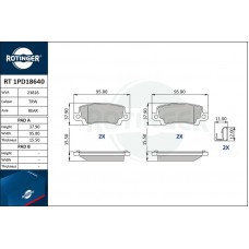 RT 1PD18640 ROTINGER Комплект гальмівних колодок дисковий гальм