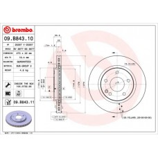 09.B843.11 BREMBO Гальмівний диск