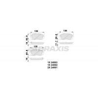 AB0223 BRAXIS КомплеК т гальмівних колодок, дискове гальмо