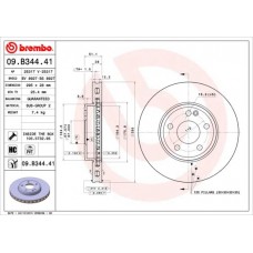 09.B344.41 BREMBO Гальмівний диск