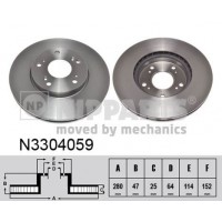 N3304059 NIPPARTS Гальмівний диск