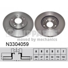 N3304059 NIPPARTS Гальмівний диск