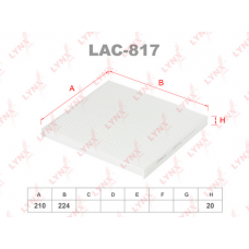 LAC-817 LYNXauto Фільтр повітря у внутрішньому просторі