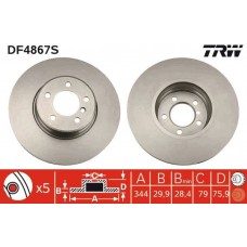 DF4867S TRW Гальмівний диск