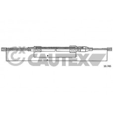 763011 CAUTEX Тросик, cтояночный тормоз