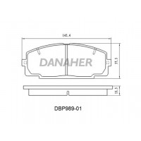 DBP989-01 DANAHER Комплект гальмівних колодок дисковий гальм