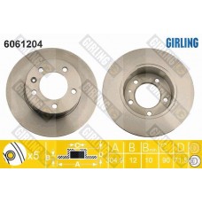 6061204 GIRLING Гальмівний диск