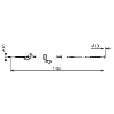 1 987 482 904 BOSCH Тросик, cтояночный тормоз