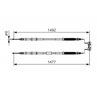 1 987 482 038 BOSCH Тросик, cтояночный тормоз