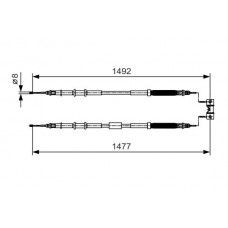 1 987 482 038 BOSCH Тросик, cтояночный тормоз