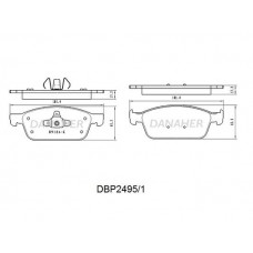 DBP2495/1 DANAHER Комплект гальмівних колодок дисковий гальм