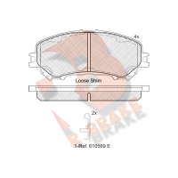 RB2181 R BRAKE Комплект гальмівних колодок дисковий гальм