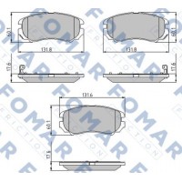 FO 932381 FOMAR Friction Комплект гальмівних колодок дисковий гальм