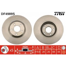 DF4989S TRW Гальмівний диск