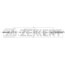 BZ-1004 ZEKKERT Тросик, cтояночный тормоз
