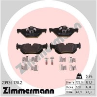 23926.170.2 ZIMMERMANN Комплект гальмівних колодок дисковий гальм