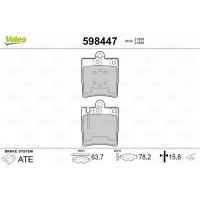 598447 VALEO Комплект гальмівних колодок дисковий гальм