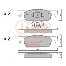704-00101P IAP QUALITY PARTS Комплект гальмівних колодок дисковий гальм