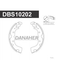 DBS10202 DANAHER Комплект гальмівних колодок