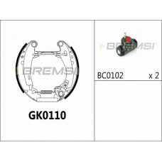 GK0110 BREMSI Комплект гальмівних колодок