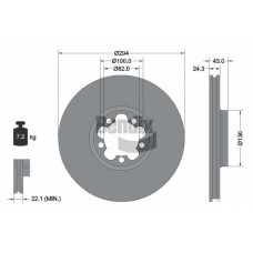 BDS1308 BENDIX Braking Гальмівний диск