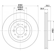 8DD 355 106-131 HELLA Гальмівний диск
