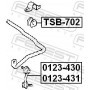 TSB702 FEBEST Опора стабілізатора