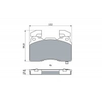 0 986 424 894 BOSCH Комплект гальмівних колодок дисковий гальм