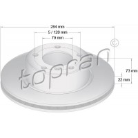 501 710 TOPRAN Гальмівний диск