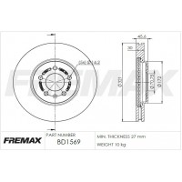 BD-1569 FREMAX Гальмівний диск