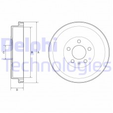 BF634 DELPHI Гальмівний барабан