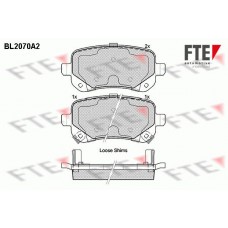 BL2070A2 FTE Комплект гальмівних колодок дисковий гальм