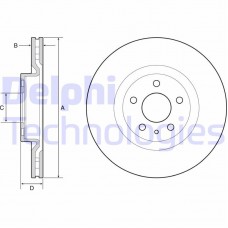 BG4654C DELPHI Гальмівний диск