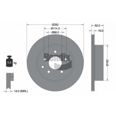 BDS1207 BENDIX Braking Гальмівний диск
