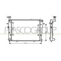 HN802R007 PRASCO Радіатор охолодження двигуна