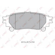 BD-7597 LYNXauto Комплект гальмівних колодок дисковий гальм